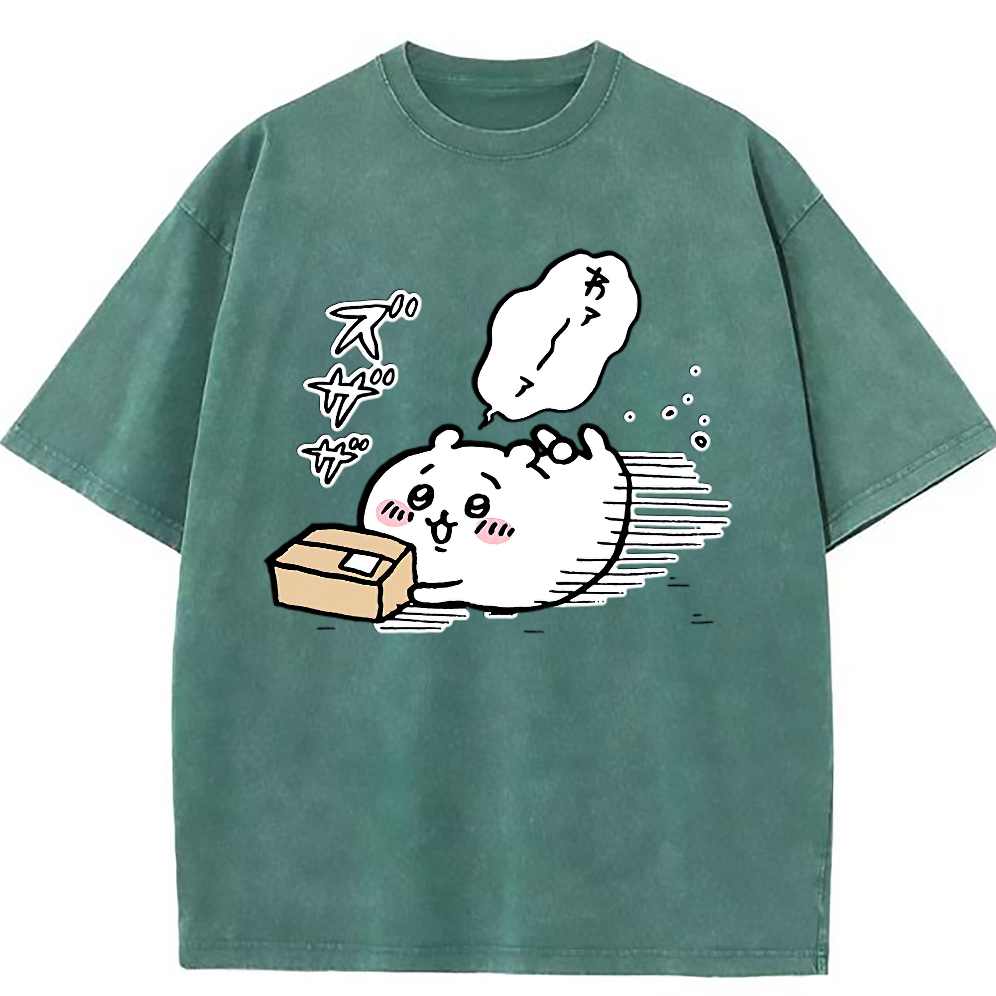 （画像用） ちいかわ ちいかわ Chii-kawa chiikawa 綿100% ヴィンテージ風 半袖Tシャツ（フロントプリント）